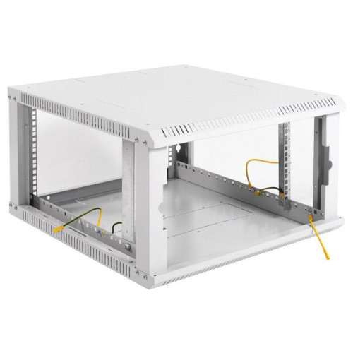 Шкаф коммутационный ЦМО ШРН-ЭКОНОМ (ШРН-Э-6.650) настенный 6U 600x650мм пер.дв.стекл 65кг серый 600мм 17.3кг 180град. 345мм