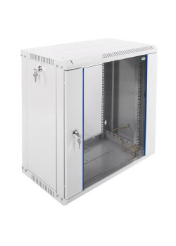Шкаф коммутационный ЦМО ШРН-ЭКОНОМ (ШРН-Э-12.350) настенный 12U 600x350мм пер.дв.стекл 85кг серый 300мм 15.84кг 180град. 608мм IP20 металл