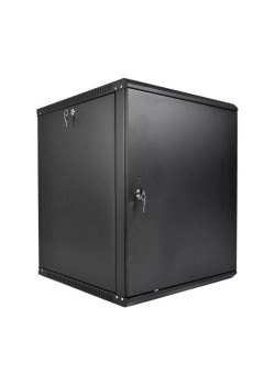 Шкаф коммутационный ЦМО ШРН-Эконом (ШРН-Э-15.350.1-9005) настенный 15U 600x350мм пер.дв.металл 85кг черный 300мм 18.09кг 180град. 742мм IP20 металл