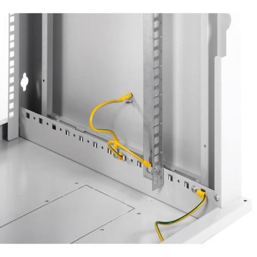 Шкаф коммутационный ЦМО ШРН-ЭКОНОМ (ШРН-Э-9.500) настенный 9U 600x520мм пер.дв.стекл 75кг серый 470мм 17.6кг 180град. 480мм