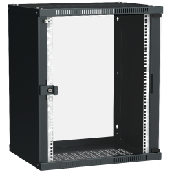 ITK Шкаф LINEA WE 15U 600x450мм дверь стекло черный