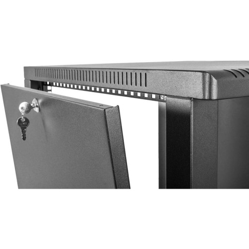 Шкаф коммутационный ЦМО (ШРН-12.350.1-9005) настенный 12U 600x359мм пер.дв.стекл 200кг черный 300мм 180град.