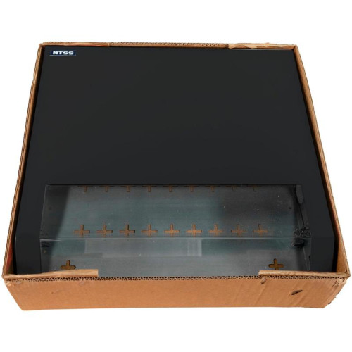 Шкаф коммутационный NTSS (NTSS-SOHO5U-BL) настенный 5U 520x140мм пер.дв.стекл несъемн.бок.пан. 80кг черный 11кг 480мм IP20 металл