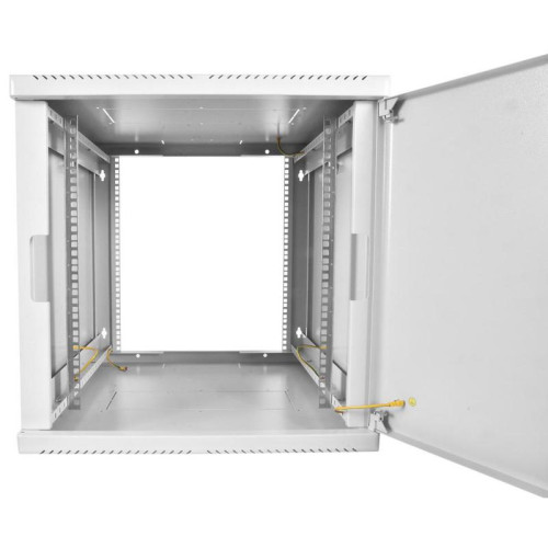 Шкаф коммутационный ЦМО (ШРН-М-9.500.1) настенный 9U 600x520мм пер.дв.металл направл.под закл.гайки 130кг серый 456мм 18.9кг 180град. 480мм IP20 сталь