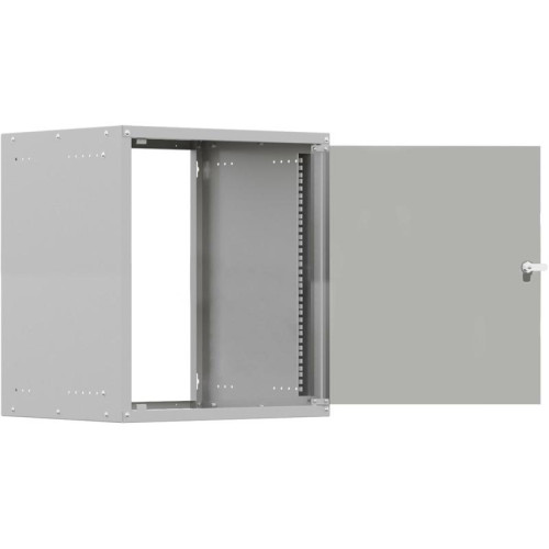 Шкаф коммутационный NTSS Lime (NTSS-WL12U5560GS) настенный 12U 635x600мм пер.дв.стекл несъемн.бок.пан. 30кг серый 520мм 18.2кг 110град. 770мм IP20 сталь