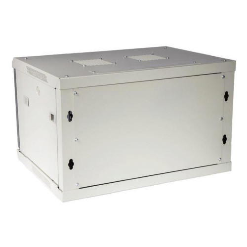Шкаф коммутационный Lanmaster (TWT-CBWPG-6U-6X4-GY) настенный 6U 600x400мм пер.дв.стекл 60кг серый