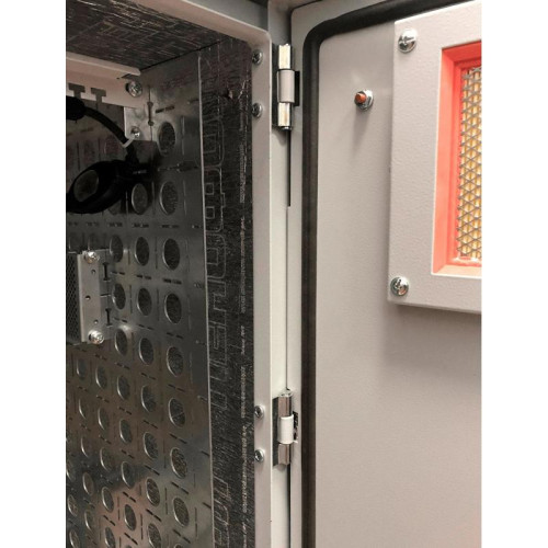 Шкаф коммутационный ЦМО (ШТВ-Н-18.6.5-4ААА-Т1) настенный 18U 600x500мм пер.дв.стал.лист несъемн.бок.пан. 150кг серый 75кг 120град. 900мм IP55 IK10 металл уличный всепогодный с кондиционером с вентилятором с нагревателем укомплектованный