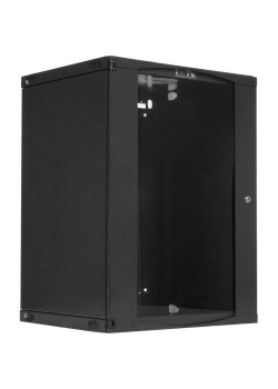 Шкаф коммутационный Lanmaster Next (TWT-CBWNG-18U-6X4-BK) настенный 18U 550x450мм пер.дв.стекл 60кг черный 25кг 988мм IP20 металл