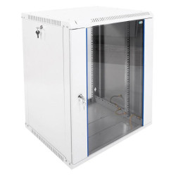 Шкаф коммутационный ЦМО ШРН-ЭКОНОМ (ШРН-Э-15.500) настенный 15U 600x520мм пер.дв.стекл 75кг серый 470мм 23.1кг 180град. 746мм