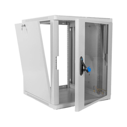 Шкаф коммутационный ЦМО (ШРН-12.350) настенный 12U 600x359мм пер.дв.стекл 200кг серый 300мм 180град.