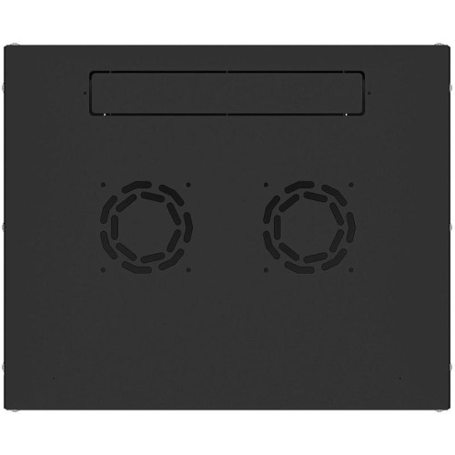 Шкаф коммутационный NTSS Lime (NTSS-WL6U5545GS-BL) настенный 6U 550x450мм пер.дв.стекл несъемн.бок.пан. 30кг черный 370мм 9.6кг 110град. 370мм IP20 сталь