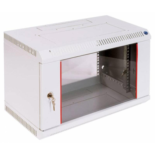 Шкаф коммутационный ЦМО (ШРН-6.650) настенный 6U 600x650мм пер.дв.стекл 200кг серый 600мм 18.6кг 180град. 366мм