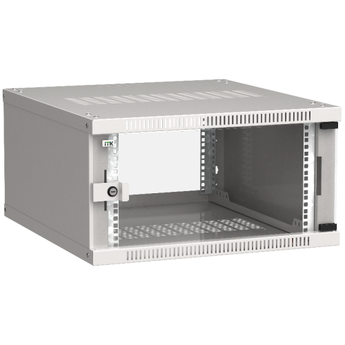 ITK Шкаф LINEA WE 6U 600x650мм дверь стекло серый