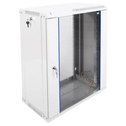 Шкаф коммутационный ЦМО ШРН-ЭКОНОМ (ШРН-Э-15.350) настенный 15U 600x350мм пер.дв.стекл задн.дв.стал.лист 85кг серый 300мм 746мм