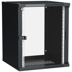 ITK Шкаф LINEA WE 15U 600x650мм дверь стекло черный