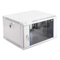 Шкаф коммутационный ЦМО ШРН-ЭКОНОМ (ШРН-Э-6.500) настенный 6U 600x520мм пер.дв.стекл 75кг серый 470мм 14.94кг 345мм
