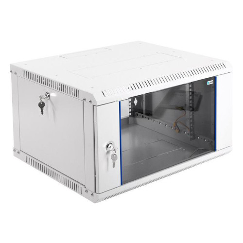 Шкаф коммутационный ЦМО ШРН-ЭКОНОМ (ШРН-Э-6.500) настенный 6U 600x520мм пер.дв.стекл 75кг серый 470мм 14.94кг 345мм