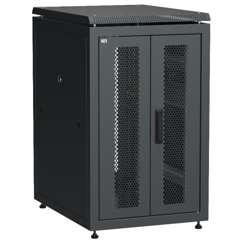 ITK LINEA N 18U 600х800мм распаш. перф. дв. задн. перф. чер.