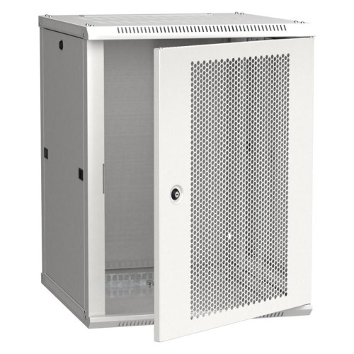 Шкаф коммутационный ITK Linea W (LWR3-12U66-PF) настенный 12U 600x600мм пер.дв.перфор. 90кг серый 500мм 200град. 635мм IP00 IK10 сталь