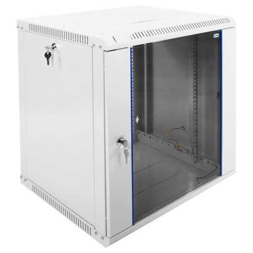Шкаф коммутационный ЦМО ШРН-ЭКОНОМ (ШРН-Э-12.500) настенный 12U 600x520мм пер.дв.стекл 75кг серый 470мм 20.2кг 180град. 608мм