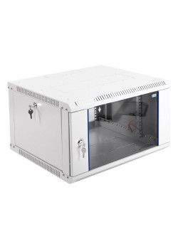 Шкаф коммутационный ЦМО ШРН-ЭКОНОМ (ШРН-Э-6.650) настенный 6U 600x650мм пер.дв.стекл 65кг серый 600мм 17.3кг 180град. 345мм