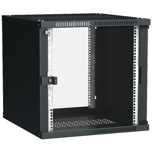ITK Шкаф LINEA WE 9U 550x350мм дверь стекло черный