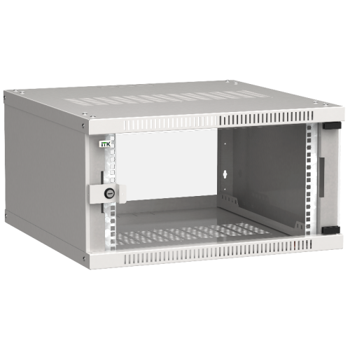 ITK Шкаф LINEA WE 6U 600x600мм дверь стекло серый
