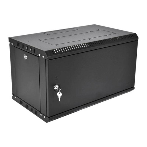 Шкаф коммутационный ЦМО ШРН-Эконом (ШРН-Э-6.650.1-9005) настенный 6U 600x650мм пер.дв.металл 65кг серый 600мм 16.2кг 180град. 342мм IP20 металл