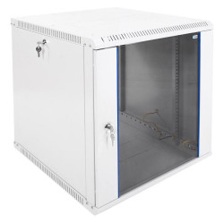 Шкаф коммутационный ЦМО ШРН-ЭКОНОМ (ШРН-Э-12.650) настенный 12U 600x650мм пер.дв.стекл 65кг серый 600мм 23.9кг 180град. 608мм