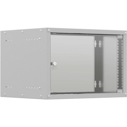 Шкаф коммутационный NTSS (NTSS-WL6U5535GS) настенный 6U 550x350мм пер.дв.стекл несъемн.бок.пан. 30кг серый 270мм 8.3кг 110град. 370мм IP20 укомплектованный