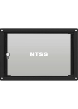 Шкаф коммутационный NTSS Lime (NTSS-WL6U5545GS-BL) настенный 6U 550x450мм пер.дв.стекл несъемн.бок.пан. 30кг черный 370мм 9.6кг 110град. 370мм IP20 сталь