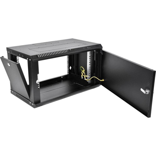 Шкаф коммутационный ЦМО ШРН-Эконом (ШРН-Э-6.650.1-9005) настенный 6U 600x650мм пер.дв.металл 65кг серый 600мм 16.2кг 180град. 342мм IP20 металл