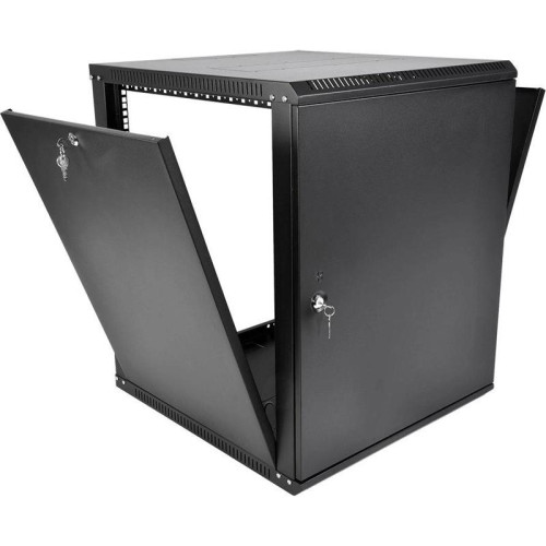 Шкаф коммутационный ЦМО ШРН-Эконом (ШРН-Э-12.650.1-9005) настенный 12U 600x650мм пер.дв.металл 65кг черный 600мм 23.22кг 180град. 608мм IP20 металл