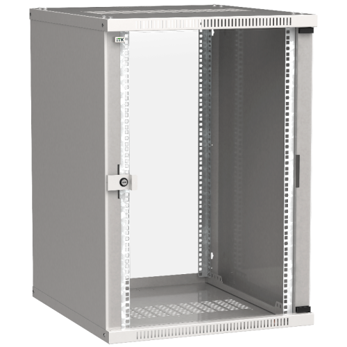 ITK Шкаф LINEA WE 18U 600x650мм дверь стекло серый