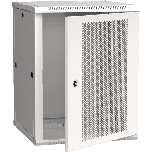 Шкаф коммутационный ITK Linea W (LWR3-12U66-PF) настенный 12U 600x600мм пер.дв.перфор. 90кг серый 500мм 200град. 635мм IP00 IK10 сталь