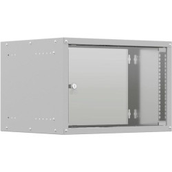 Шкаф коммутационный NTSS (NTSS-WL6U5535GS) настенный 6U 550x350мм пер.дв.стекл несъемн.бок.пан. 30кг серый 270мм 8.3кг 110град. 370мм IP20 укомплектованный
