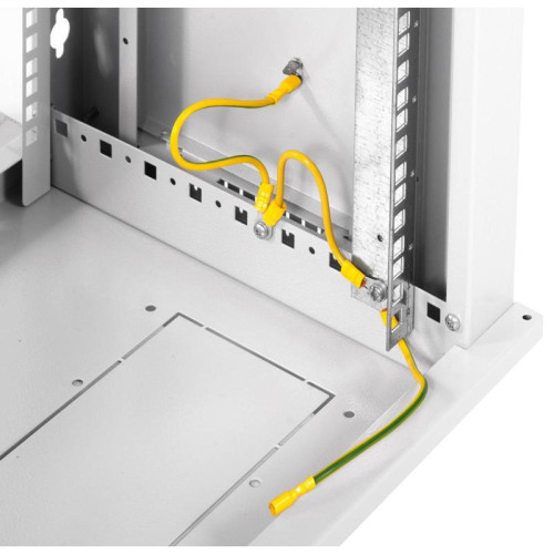 Шкаф коммутационный ЦМО ШРН-ЭКОНОМ (ШРН-Э-6.650) настенный 6U 600x650мм пер.дв.стекл 65кг серый 600мм 17.3кг 180град. 345мм