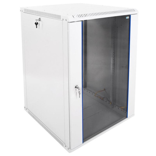 Шкаф коммутационный ЦМО ШРН-ЭКОНОМ (ШРН-Э-18.650) настенный 18U 600x650мм пер.дв.стекл 65кг серый 600мм 31.8кг 180град. 930мм