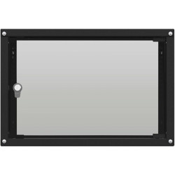 Шкаф коммутационный NTSS Lime (NTSS-WL9U5545GS-BL) настенный 9U 550x450мм пер.дв.стекл несъемн.бок.пан. 30кг черный 370мм 12кг 110град. 500мм IP20 сталь