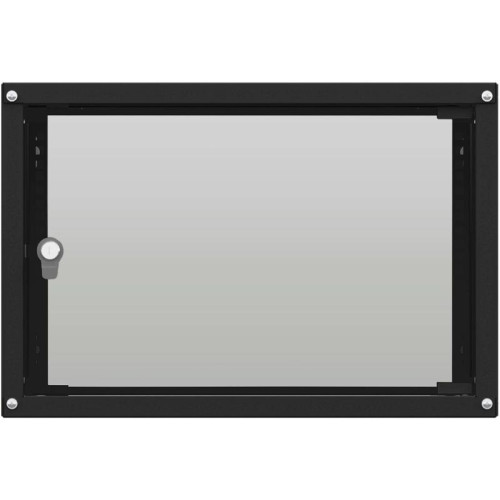 Шкаф коммутационный NTSS Lime (NTSS-WL9U5545GS-BL) настенный 9U 550x450мм пер.дв.стекл несъемн.бок.пан. 30кг черный 370мм 12кг 110град. 500мм IP20 сталь