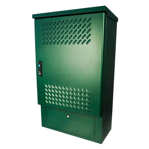 Шкаф коммутационный ЦМО (ШТВ-Н-18.6.5-4ААА-Т1) настенный 18U 600x500мм пер.дв.стал.лист несъемн.бок.пан. 150кг серый 75кг 120град. 900мм IP55 IK10 металл уличный всепогодный с кондиционером с вентилятором с нагревателем укомплектованный