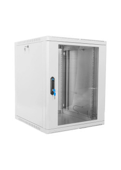 Шкаф коммутационный ЦМО (ШРН-12.500) настенный 12U 600x529мм пер.дв.стекл 200кг черный 470мм 180град.
