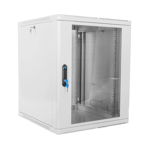Шкаф коммутационный ЦМО (ШРН-12.500) настенный 12U 600x529мм пер.дв.стекл 200кг черный 470мм 180град.