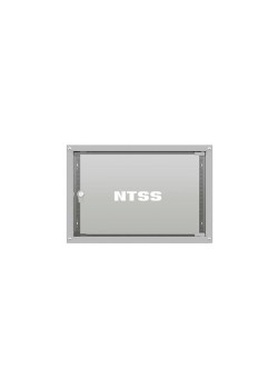 Шкаф коммутационный NTSS Lime (NTSS-WL6U5560GS) настенный 6U 550x600мм пер.дв.стекл несъемн.бок.пан. 30кг серый 520мм 12кг 110град. 370мм IP20 сталь