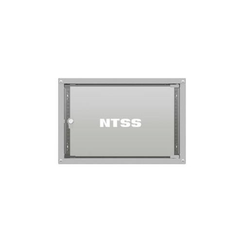 Шкаф коммутационный NTSS Lime (NTSS-WL6U5560GS) настенный 6U 550x600мм пер.дв.стекл несъемн.бок.пан. 30кг серый 520мм 12кг 110град. 370мм IP20 сталь