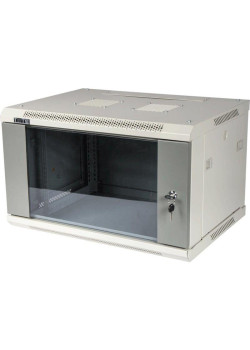 Шкаф коммутационный Lanmaster (TWT-CBWPG-9U-6X6-GY) настенный 9U 600x600мм пер.дв.стекл 60кг серый 502мм