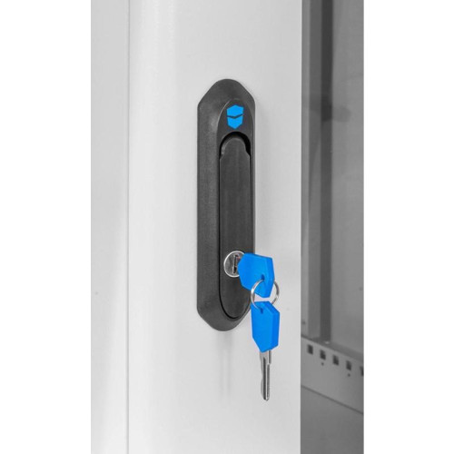 Шкаф коммутационный ЦМО (ШРН-15.500) настенный 15U 600x529мм пер.дв.стекл 200кг серый 470мм 180град.