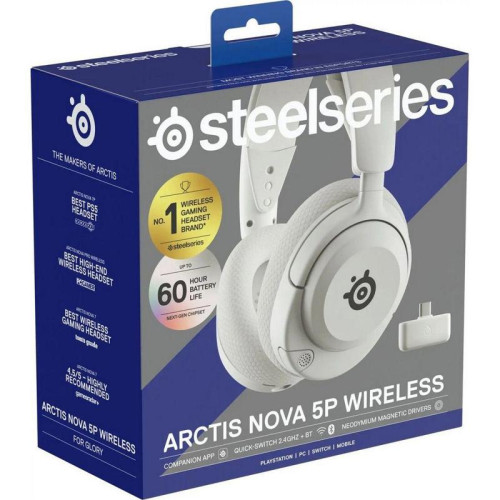 Наушники SteelSeries Arctis Nova 5P Wireless White