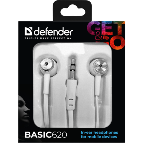 Defender Наушники вставки Basic 620 белый