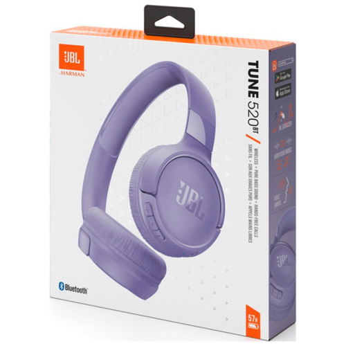 Гарнитура накладные JBL Tune 520BT фиолетовый беспроводные bluetooth оголовье (JBLT520BTPUR)